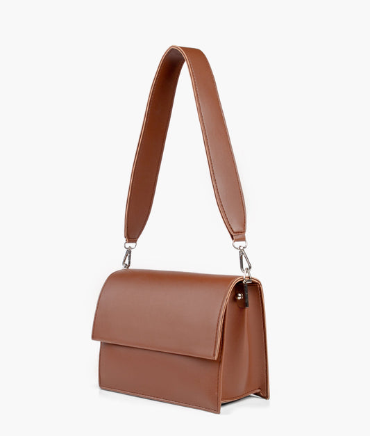 Brown mini cross-body bag